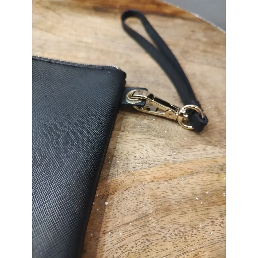 Victorias Secret Gold Stud Key Ring Leopard Lined Purse Wristlet  Wallet Holiday